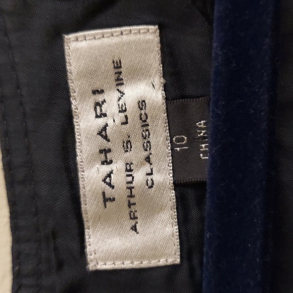 TAHARI ASL Classic Navy Blue Linen Blend Sleeveless Fully Lined Dress - Picture 2 of 10